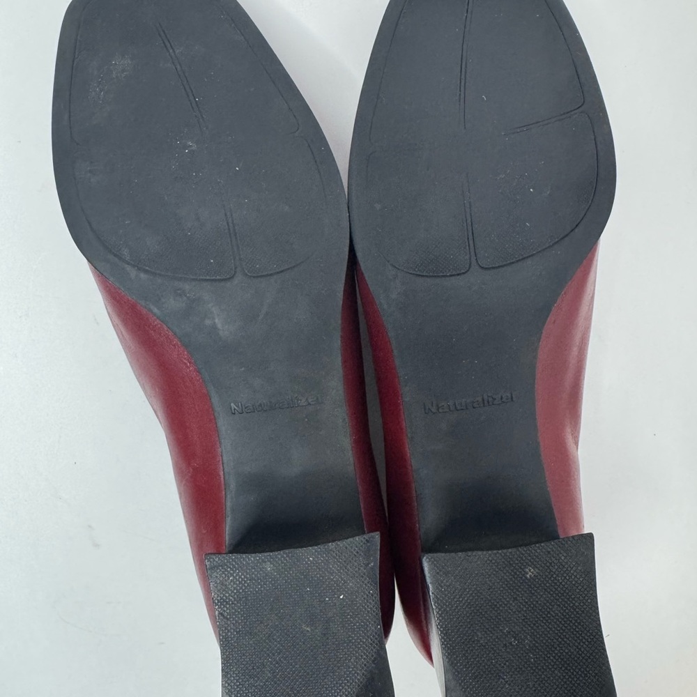 Naturalizer Red Leather Slip-Ons Size 9.5M - Picture 9 of 10